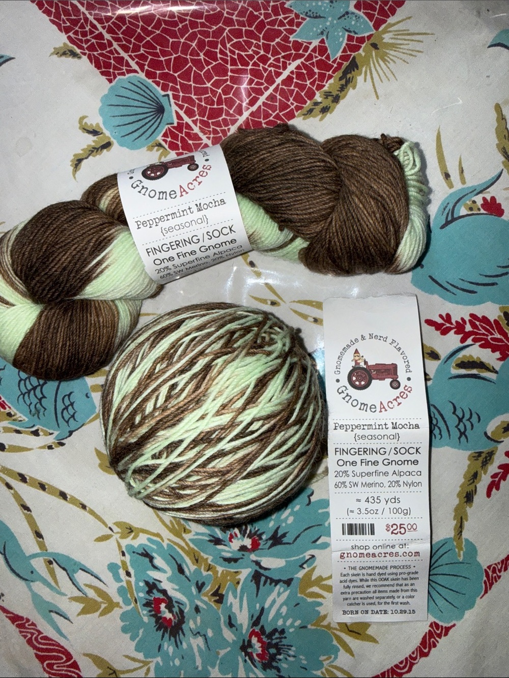 Gnome Acres Fingering Sock Yarn 2 Skeins
